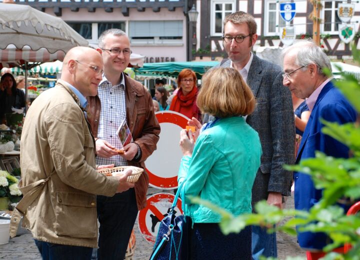 Wahlkampf am Schorndorfer Marktplatz