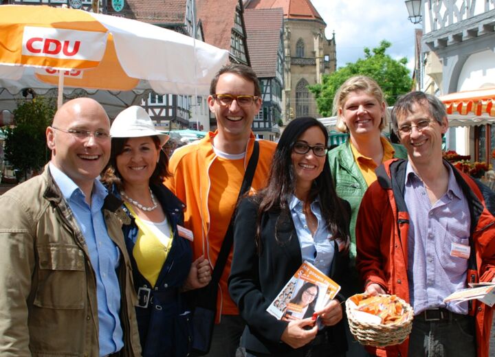 Wahlkampf am Schorndorfer Marktplatz