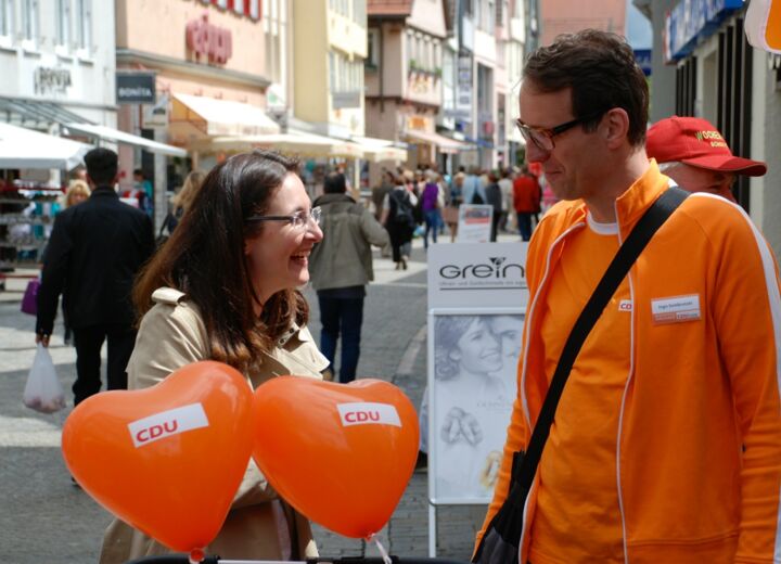 Wahlkampf am Schorndorfer Marktplatz