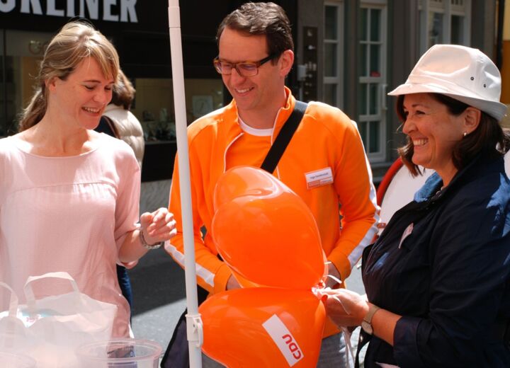 Wahlkampf am Schorndorfer Marktplatz