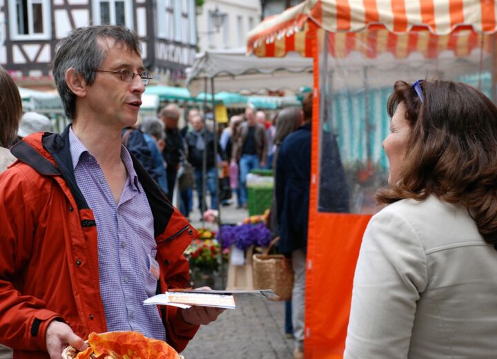 Wahlkampf am Schorndorfer Marktplatz